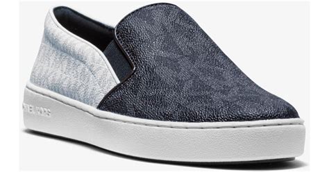 michael michael kors women's keaton slip-on|michael kors keaton logo sneaker.